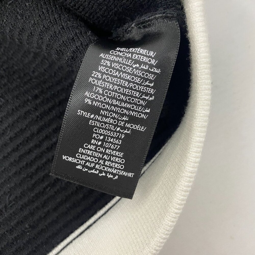 Alice + Olivia Claira Black/Soft White Cardigan Small - Picture 11 of 12